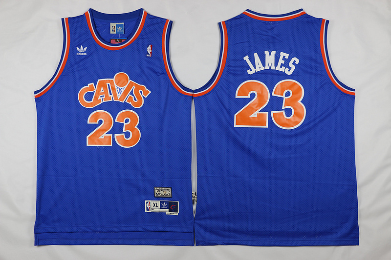 NBA Cleveland Cavaliers #23 James blue 2017 Jerseys style 2